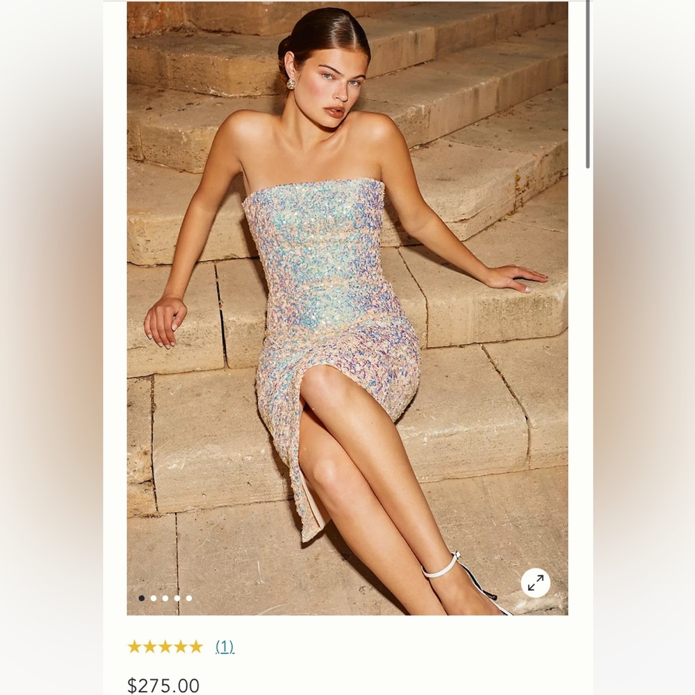 Dress the Population Viviana Dress sequins strapless dress
